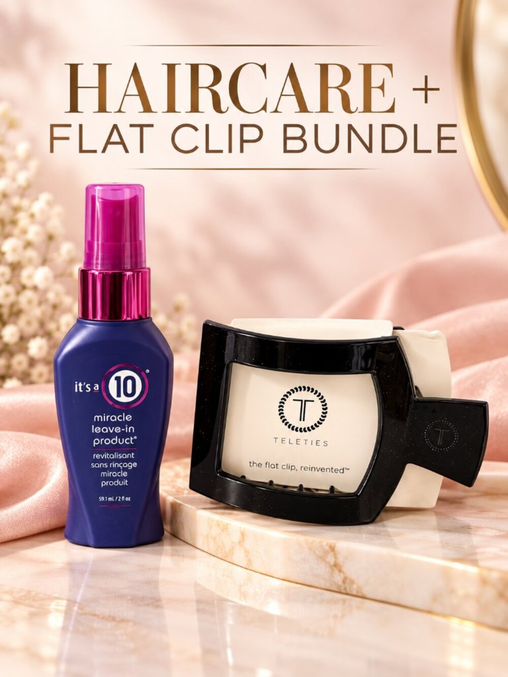 It’s A 10 Miracle Leave In Product Teleties Flat Clip Jet Black Hair Bundle